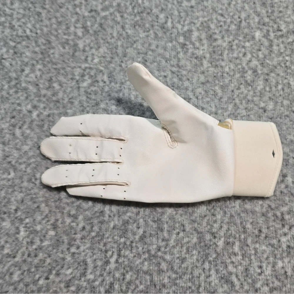 Nike Women's Full Finger Baseball/Softball Batting Glove Size M White/Gold
